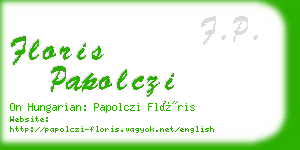 floris papolczi business card
